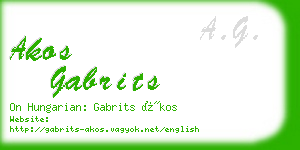 akos gabrits business card